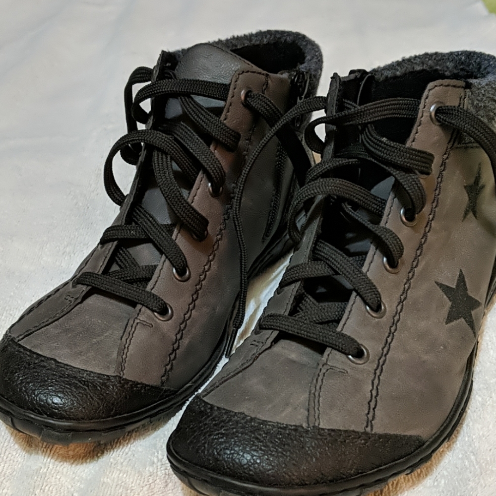 Rieker Booties 42/10 Vegan Leather/Grey